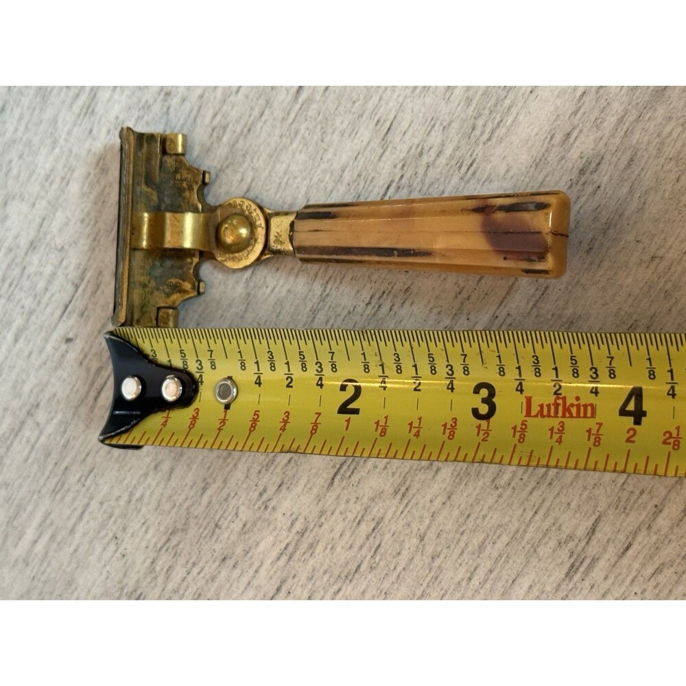 VTG 1935-1945 SCHICK DELUXE Model Injector Safety Razor Bakelite Handle Original - Picture 7 of 11
